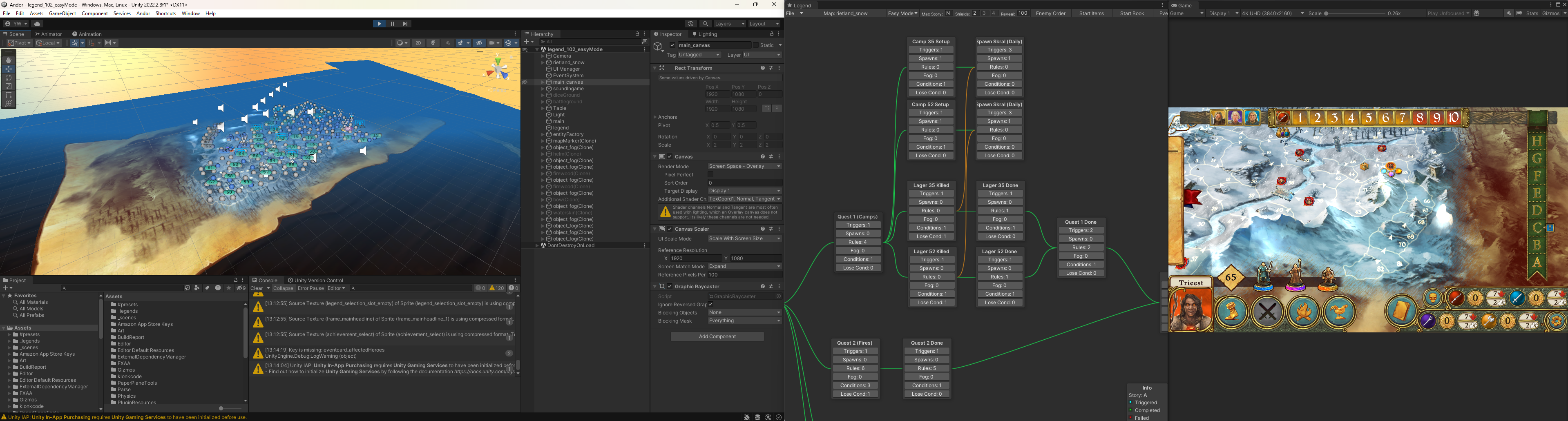 In engine shot of the mission editor during development