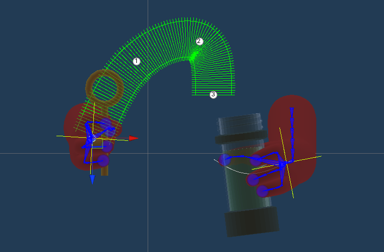 I created a tool to programmatically animate the player character's hands along paths.